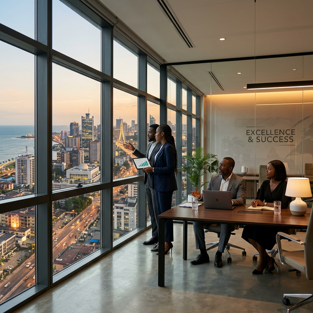Modern corporate office representing global success and high-performing teams
